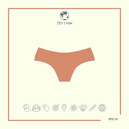 Women panties, the silhouette. Menu item in the web designのイラスト素材