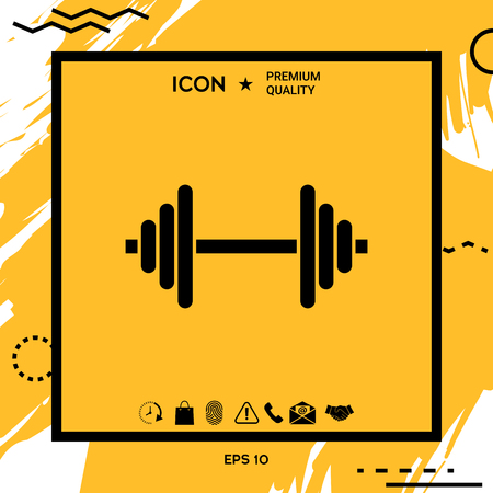 Barbell symbol iconのイラスト素材