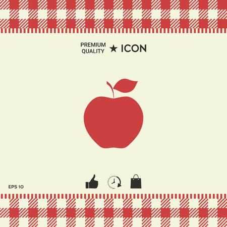 Apple icon symbol Vector illustration.のイラスト素材
