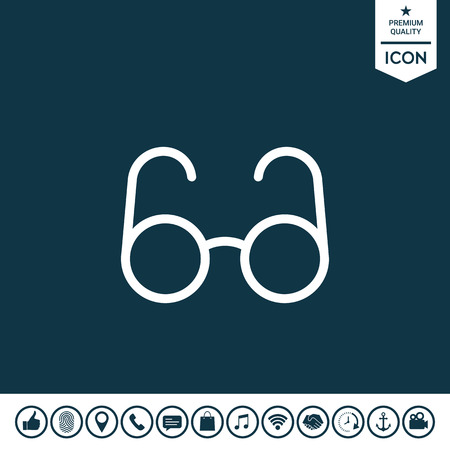 Glasses symbol - search icon Vector illustration.のイラスト素材