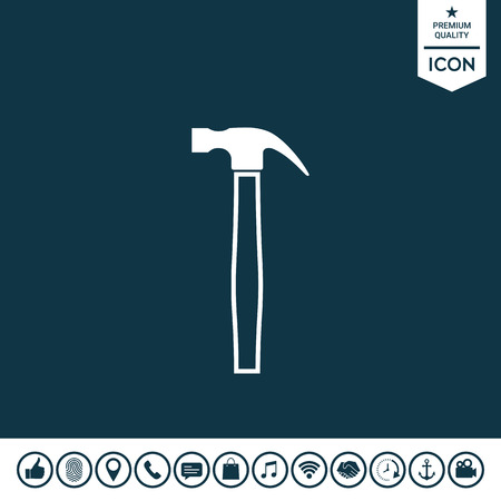 Hammer symbol icon Vector illustration.のイラスト素材