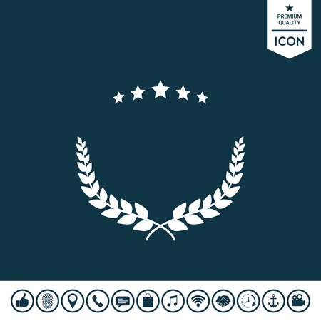 Laurel wreath symbol illustration.のイラスト素材