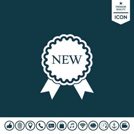 New offer icon with ribbonsのイラスト素材