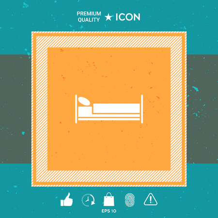 Graphic element of bed for your design.のイラスト素材