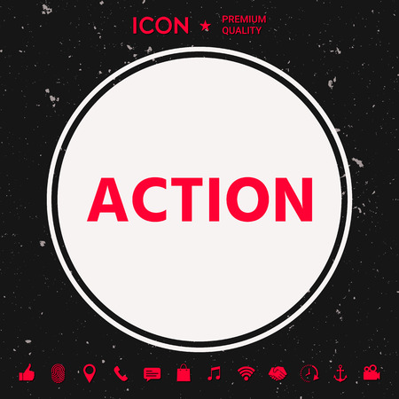 Action button symbol. Element for your design.のイラスト素材