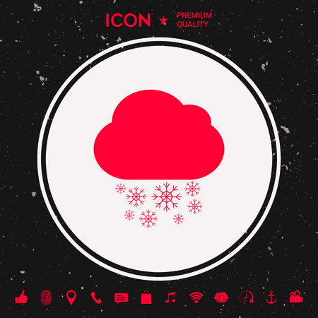 Cloud snow icon. Element for your designのイラスト素材