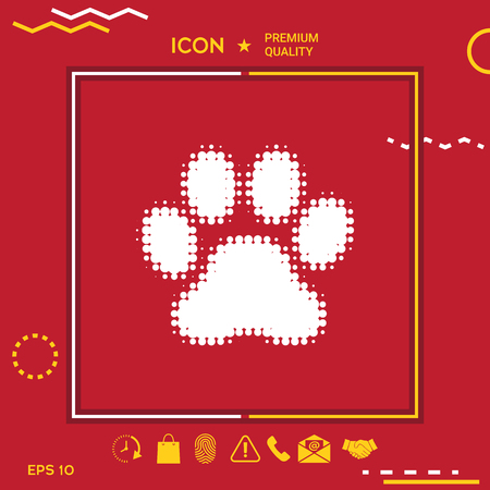 Paw icon vector illustrationのイラスト素材