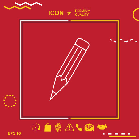 Graphic pencil element for your design.のイラスト素材