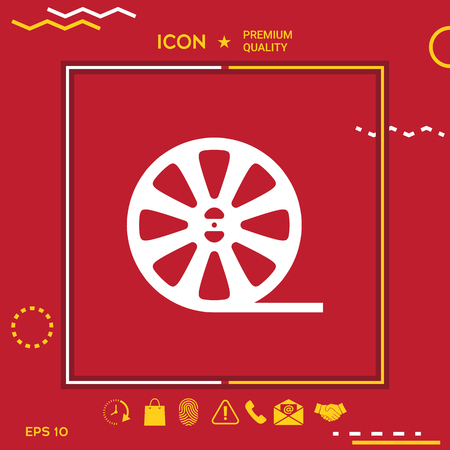 Illustration of film roll on isolated background. Graphic element for your design.のイラスト素材