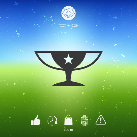 Awards Champions Cup icon with star. Element for your designのイラスト素材