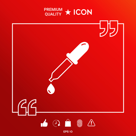 Pipette icon with dropのイラスト素材