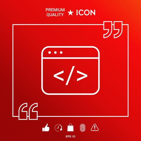 Code editor icon. Element for your designのイラスト素材