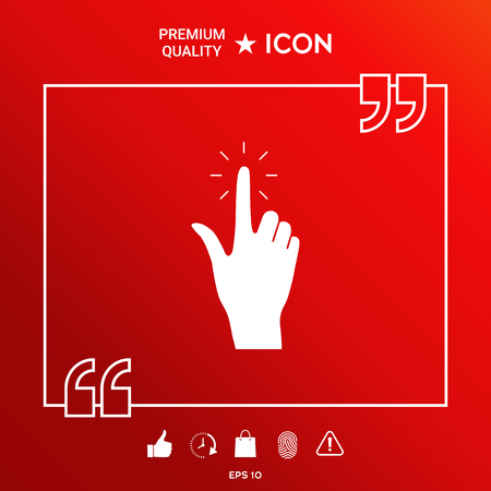 Hand click, iconのイラスト素材