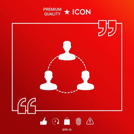 Human connection symbol, iconのイラスト素材