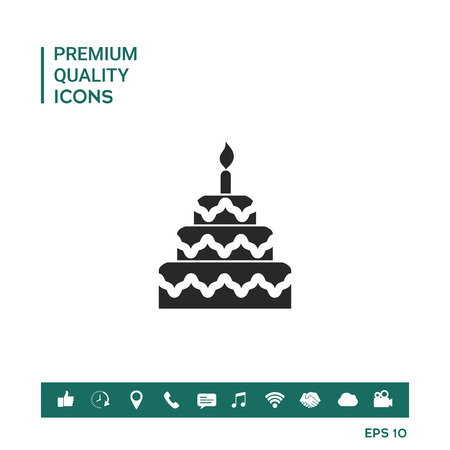 Cake symbol iconのイラスト素材