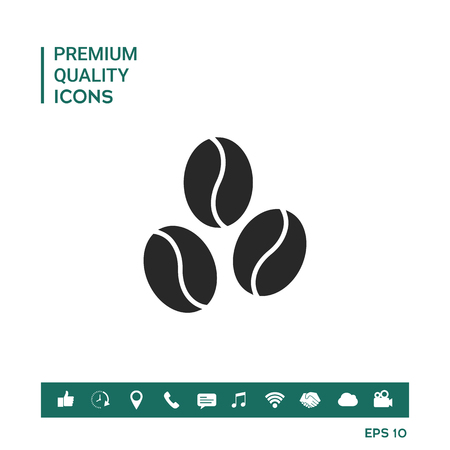 Coffee beans Vector illustration. Graphic element for your design.のイラスト素材