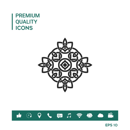 Logo. Geometric oriental arabic pattern. Element for your designのイラスト素材