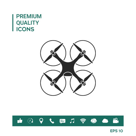 Quad copter iconのイラスト素材