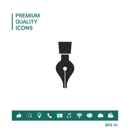 Fountain pen tip iconのイラスト素材