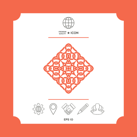 Geometric arabic pattern. Logoのイラスト素材