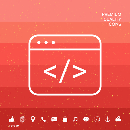 Code editor iconのイラスト素材