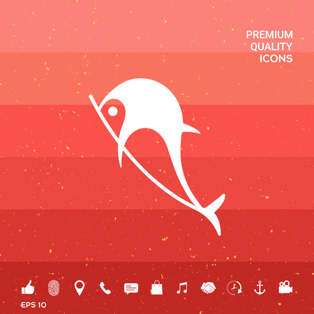 Dolphin symbol iconのイラスト素材