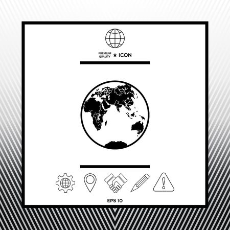 Earth logo iconのイラスト素材