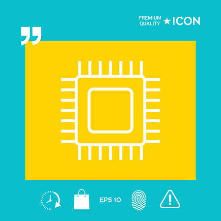 CPU symbol iconのイラスト素材