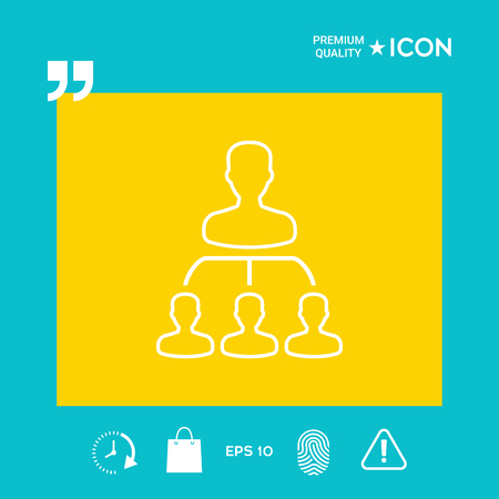 Hierarchy - line iconのイラスト素材
