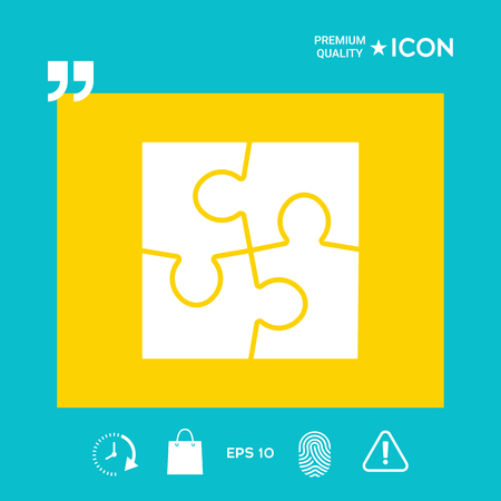 Puzzle pieces - graphic elements for your designのイラスト素材