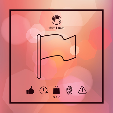 Flag signs and symbols - graphic elements for your designのイラスト素材