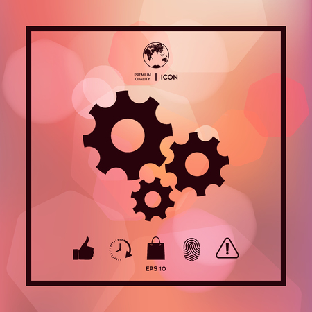 Gears signs and symbols - graphic elements for your designのイラスト素材