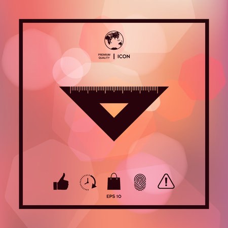 The ruler triangle icon.のイラスト素材
