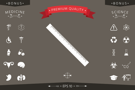 The long ruler iconのイラスト素材