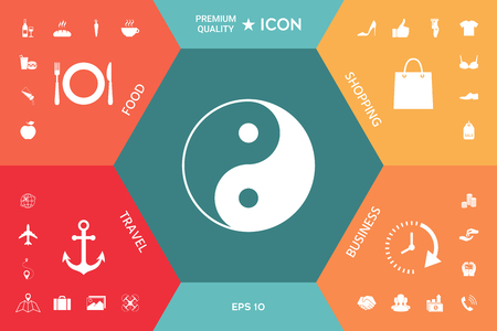 Yin yang symbol of harmony and balanceのイラスト素材