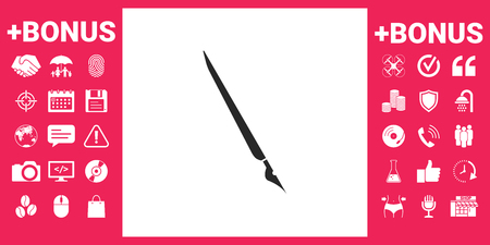 Quill pen, fountain pen iconのイラスト素材