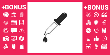 Pipette icon with dropのイラスト素材