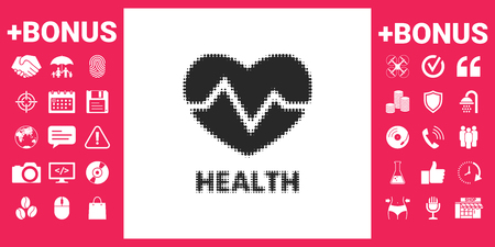 Heart symbol - halftone logo.のイラスト素材
