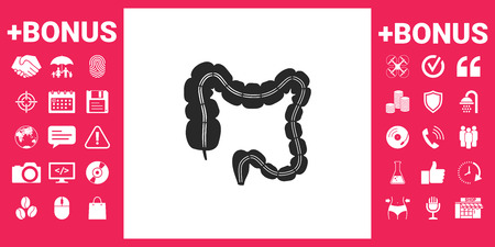 Human organ - the large intestine Vector illustration.のイラスト素材