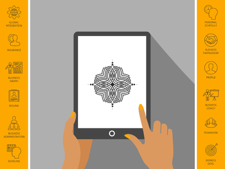 A mandala graphic iconのイラスト素材