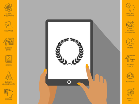 The wreath icon.のイラスト素材