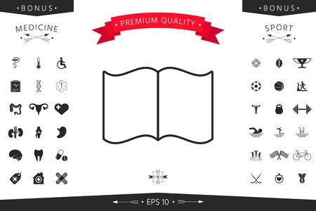 Open book icon.のイラスト素材
