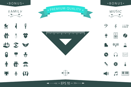 The ruler triangle iconのイラスト素材