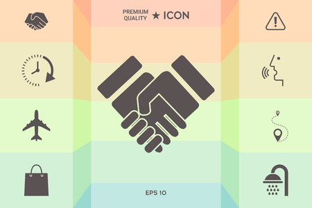 Handshake stylized symbol vector illustration.のイラスト素材