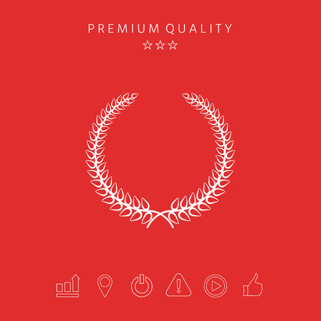 Laurel wreath - elegant symbol for yor designのイラスト素材