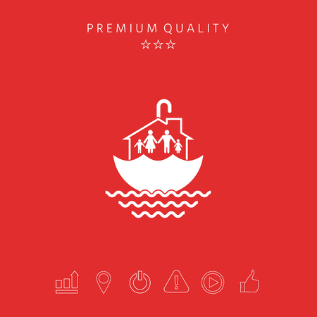 Family home security iconのイラスト素材