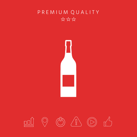 Bottle of wine icon. Element for your designのイラスト素材