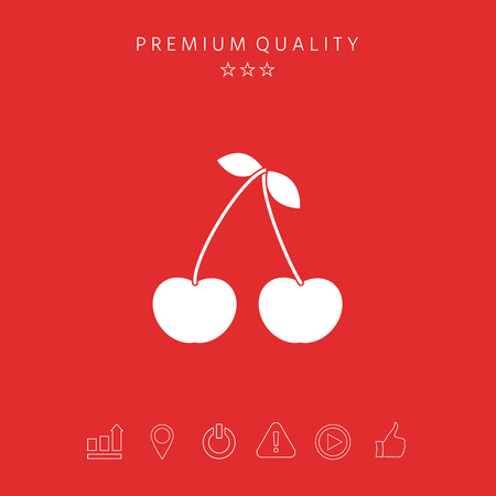 Cherry symbol icon. Element for your designのイラスト素材