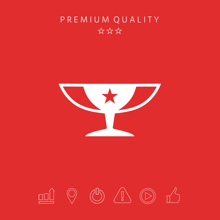 Awards Champions Cup icon with star. Element for your designのイラスト素材