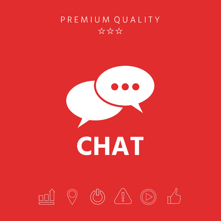 Chat button icon. Element for your designのイラスト素材